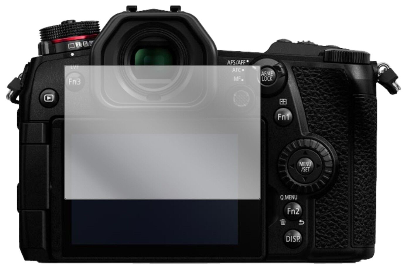 Klare Displayschutzfolie von dipos passend für Panasonic Lumix DC-G9, präziser Zuschnitt und blasenfrei montiert