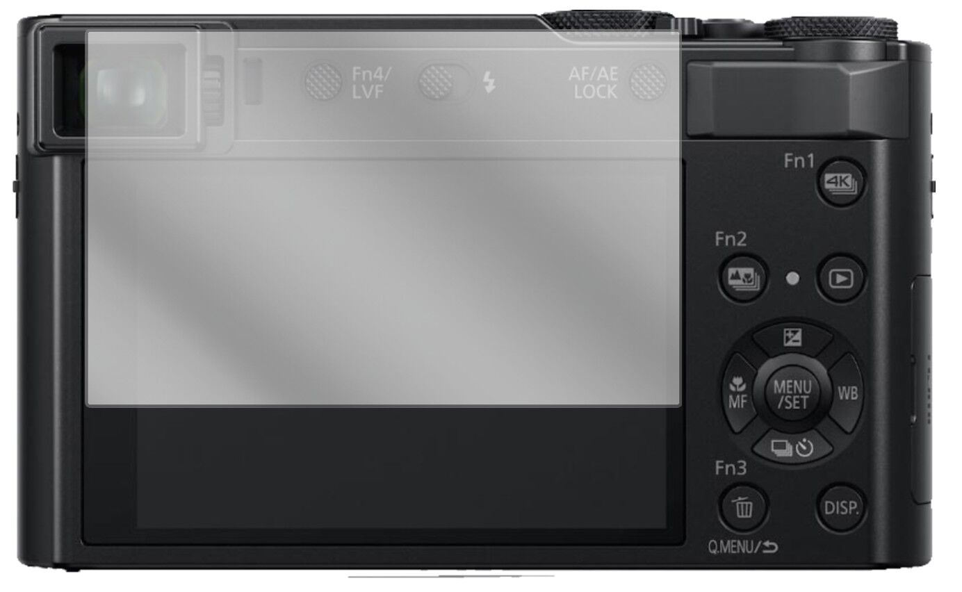 Klare Displayschutzfolie von dipos passend für Panasonic Lumix DC-TZ202, präziser Zuschnitt und blasenfrei montiert