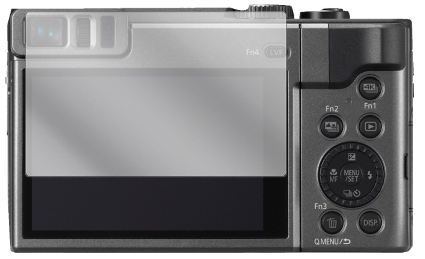 Klare Displayschutzfolie von dipos passend für Panasonic Lumix DMC-TZ91, präziser Zuschnitt und blasenfrei montiert