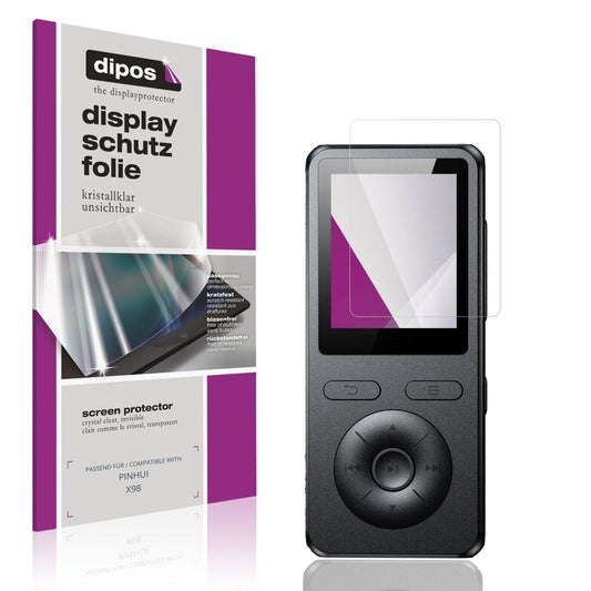 Klare Displayschutzfolie von dipos passend für PINHUI X98, präziser Zuschnitt und blasenfrei montiert