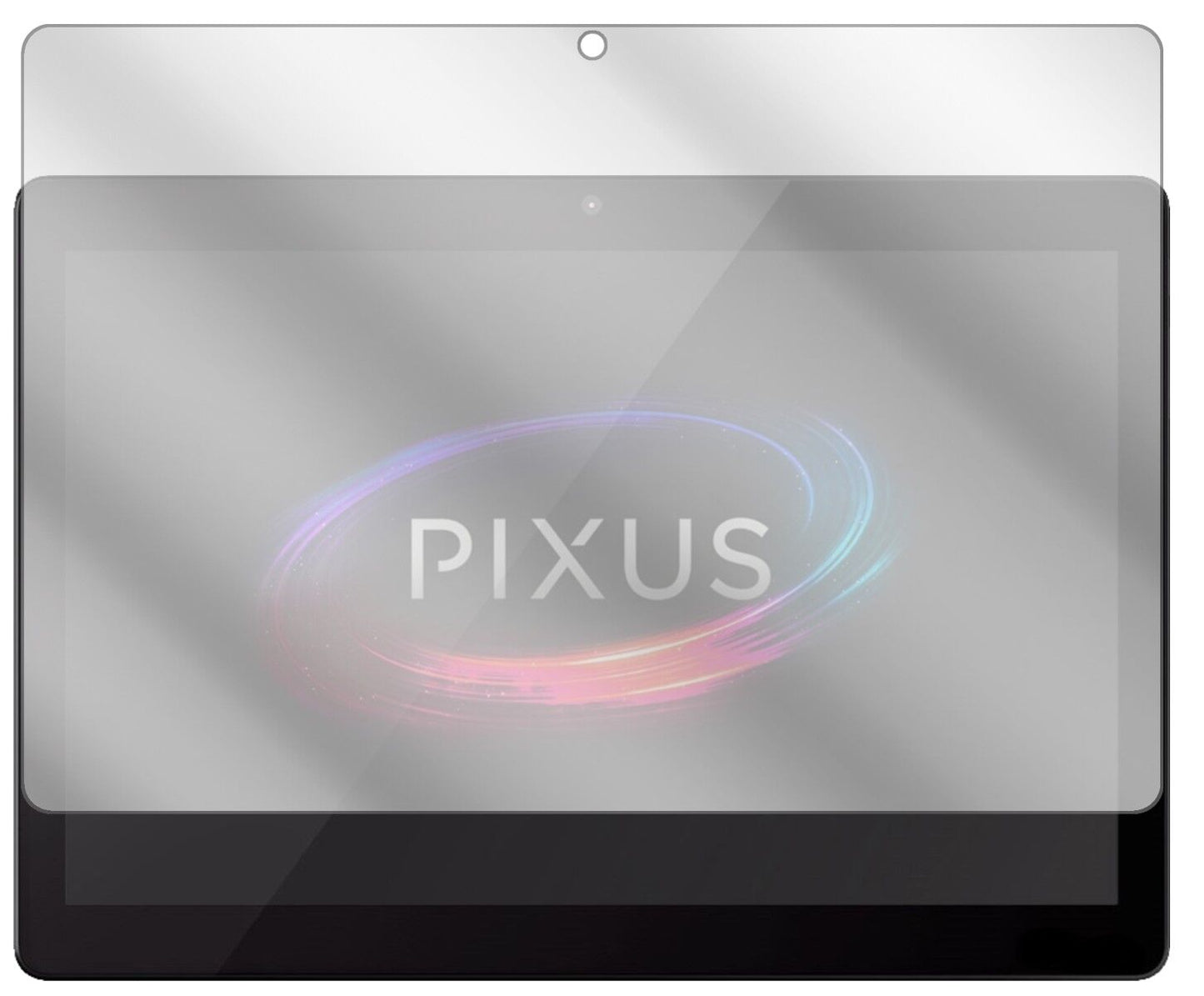 Klare Displayschutzfolie von dipos passend für Pixus Vision 10.1, präziser Zuschnitt und blasenfrei montiert