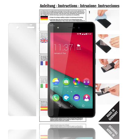 Klare Displayschutzfolie von dipos passend für Pulp Wiko, präziser Zuschnitt und blasenfrei montiert