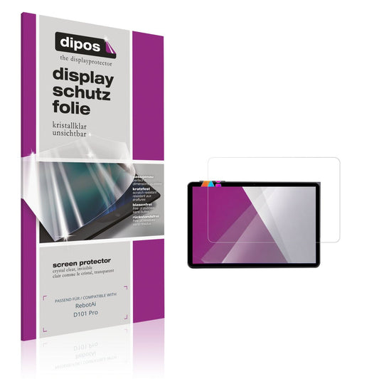 Klare Displayschutzfolie von dipos passend für RebotAi D101 Pro, präziser Zuschnitt und blasenfrei montiert