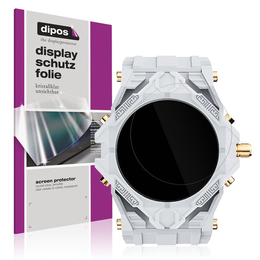 Klare Displayschutzfolie von dipos passend für Rogbid T.rex Smartwatch, präziser Zuschnitt und blasenfrei montiert