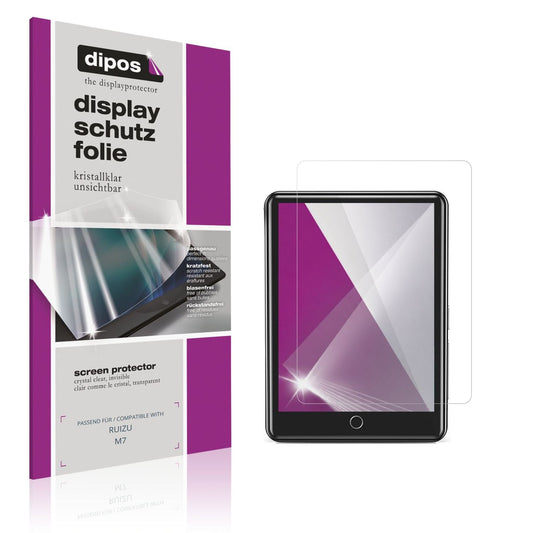 Klare Displayschutzfolie von dipos passend für RUIZU M7, präziser Zuschnitt und blasenfrei montiert