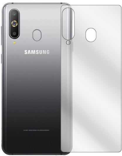 Klare Displayschutzfolie von dipos passend für Samsung Galaxy A60 Rückseite, präziser Zuschnitt und blasenfrei montiert