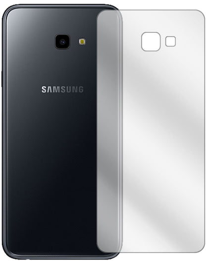 Klare Displayschutzfolie von dipos passend für Samsung Galaxy J4 Plus (2018) Rückseite, präziser Zuschnitt und blasenfrei montiert