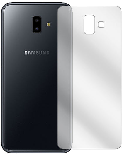 Klare Displayschutzfolie von dipos passend für Samsung Galaxy J6 Plus (2018) Rückseite, präziser Zuschnitt und blasenfrei montiert