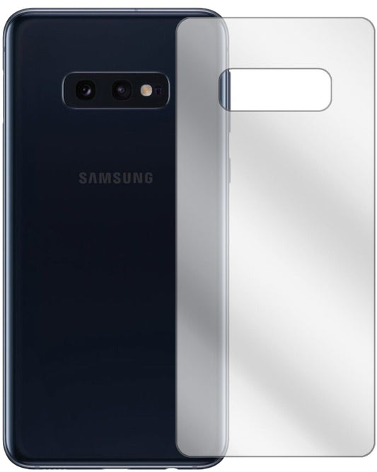 Klare Displayschutzfolie von dipos passend für Samsung Galaxy S10e Rückseite, präziser Zuschnitt und blasenfrei montiert