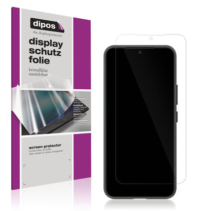 Klare Displayschutzfolie von dipos passend für Samsung Galaxy S23, präziser Zuschnitt und blasenfrei montiert