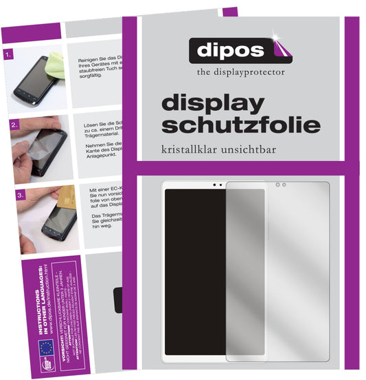 Klare Displayschutzfolie von dipos passend für Samsung Galaxy Tab A7 Lite LTE, präziser Zuschnitt und blasenfrei montiert
