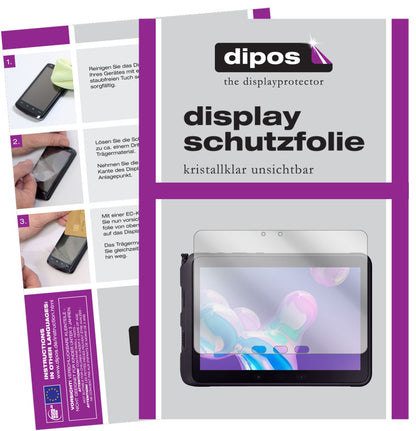 Klare Displayschutzfolie von dipos passend für Samsung Galaxy Tab Active Pro 10.1, präziser Zuschnitt und blasenfrei montiert