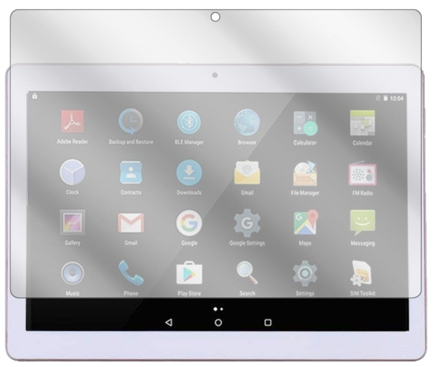 Klare Displayschutzfolie von dipos passend für Sannuo 10.1 Zoll 3G Tab, präziser Zuschnitt und blasenfrei montiert