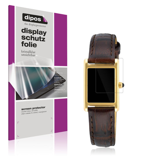 Klare Displayschutzfolie von dipos passend für Seiko SWR066P1, präziser Zuschnitt und blasenfrei montiert