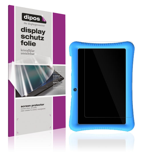 Klare Displayschutzfolie von dipos passend für Semeakoko FF35 Kinder Tab 10 Zoll, präziser Zuschnitt und blasenfrei montiert