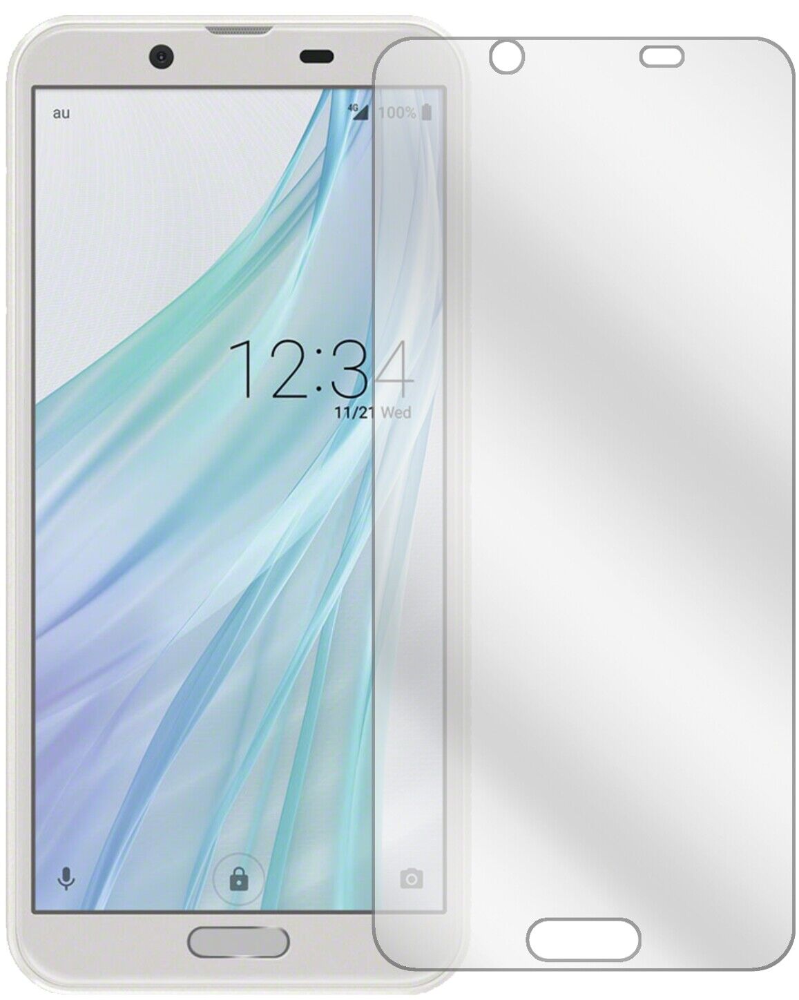 Klare Displayschutzfolie von dipos passend für Sharp Aquos Sense2, präziser Zuschnitt und blasenfrei montiert
