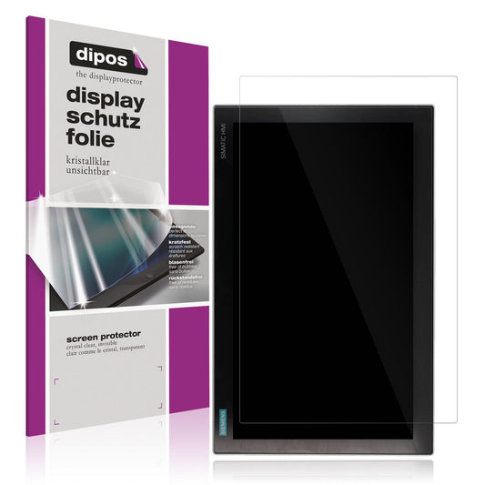 Klare Displayschutzfolie von dipos passend für Siemens IPC 477E, präziser Zuschnitt und blasenfrei montiert