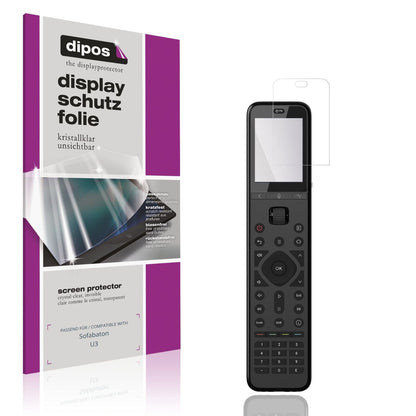 Klare Displayschutzfolie von dipos passend für Sofabaton U3, präziser Zuschnitt und blasenfrei montiert
