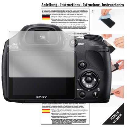Klare Displayschutzfolie von dipos passend für Sony Cyber-shot DSC-HX350, präziser Zuschnitt und blasenfrei montiert