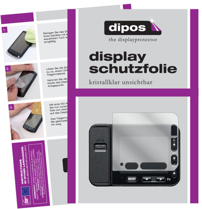 Klare Displayschutzfolie von dipos passend für Sony DSC-RX0 II, präziser Zuschnitt und blasenfrei montiert