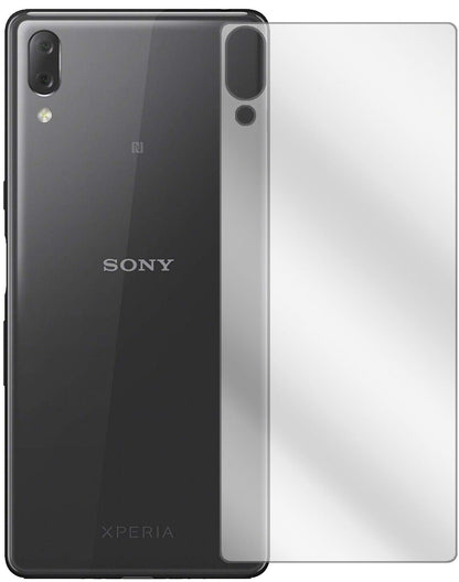 Klare Displayschutzfolie von dipos passend für Sony Xperia L3 Rückseite, präziser Zuschnitt und blasenfrei montiert
