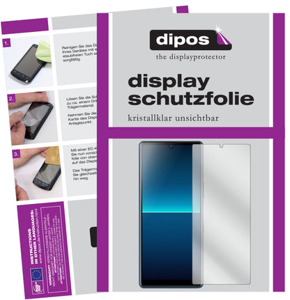 Klare Displayschutzfolie von dipos passend für Sony Xperia L4, präziser Zuschnitt und blasenfrei montiert