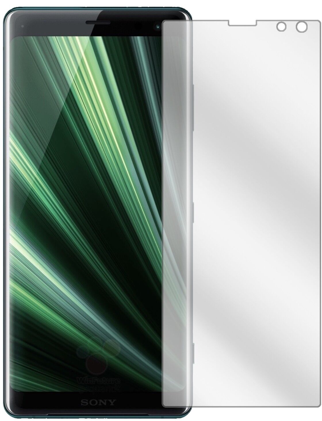 Klare Displayschutzfolie von dipos passend für Sony Xperia XZ3, präziser Zuschnitt und blasenfrei montiert