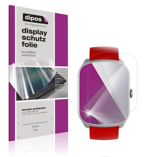 Klare Displayschutzfolie von dipos passend für Stecei S36, präziser Zuschnitt und blasenfrei montiert
