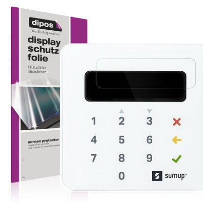 Klare Displayschutzfolie von dipos passend für SumUp Air, präziser Zuschnitt und blasenfrei montiert