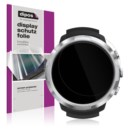 Klare Displayschutzfolie von dipos passend für Suunto D5 Tauchcomputer, präziser Zuschnitt und blasenfrei montiert
