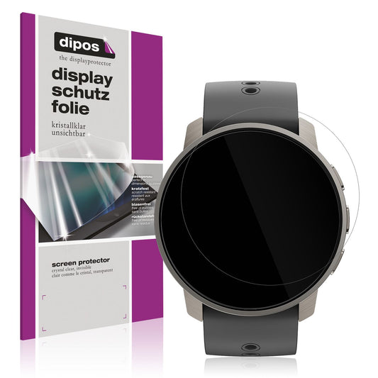 Klare Displayschutzfolie von dipos passend für Suunto Peak Pro, präziser Zuschnitt und blasenfrei montiert
