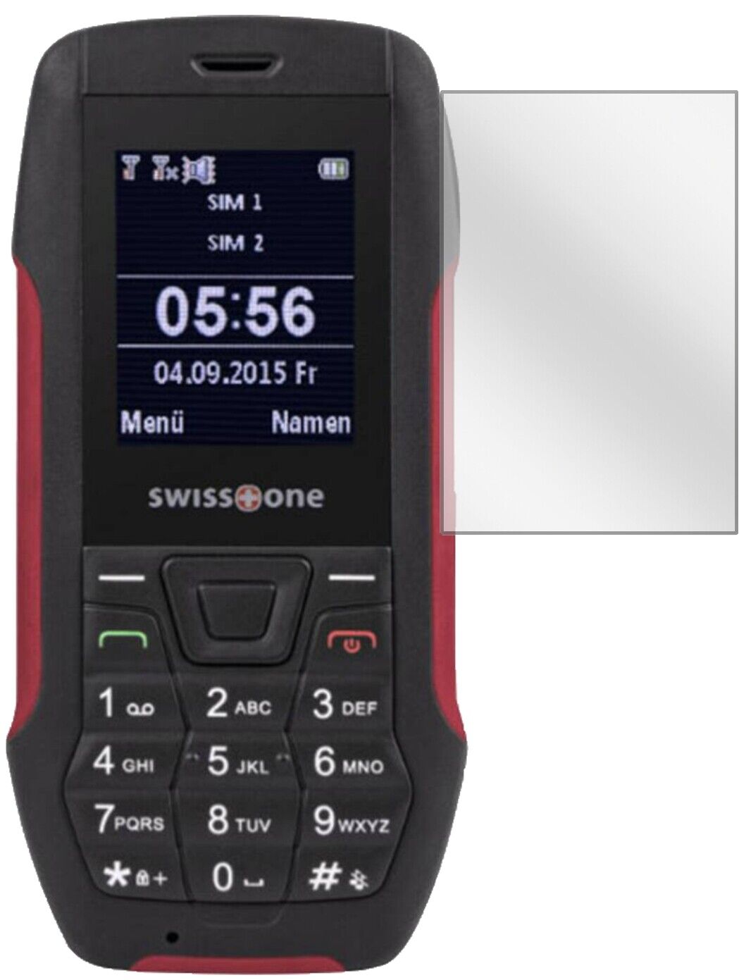 Klare Displayschutzfolie von dipos passend für Swisstone SX 567, präziser Zuschnitt und blasenfrei montiert