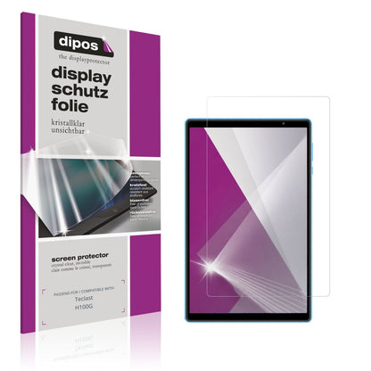 Klare Displayschutzfolie von dipos passend für Teclast H100G, präziser Zuschnitt und blasenfrei montiert