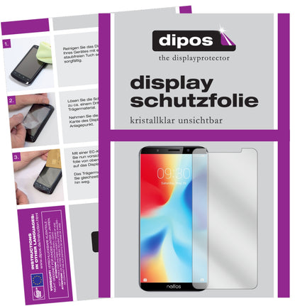 Klare Displayschutzfolie von dipos passend für TP-Link Neffos C9A, präziser Zuschnitt und blasenfrei montiert