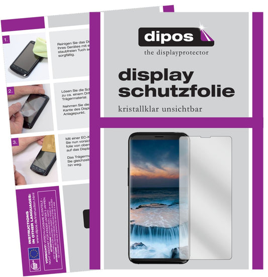Klare Displayschutzfolie von dipos passend für Uhans i8 Pro, präziser Zuschnitt und blasenfrei montiert