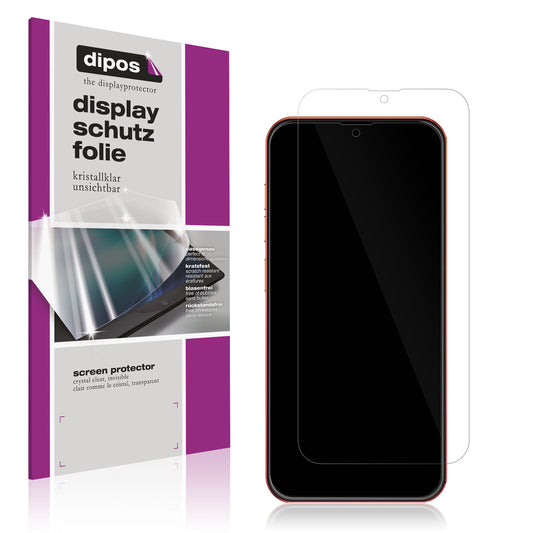 Klare Displayschutzfolie von dipos passend für Ulefone Note 8P, präziser Zuschnitt und blasenfrei montiert
