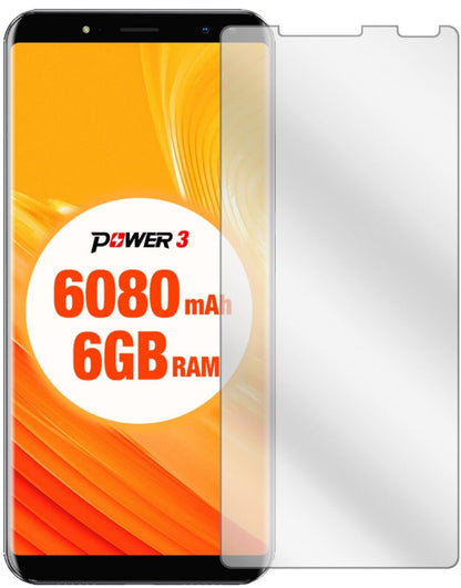Klare Displayschutzfolie von dipos passend für Ulefone Power 3, präziser Zuschnitt und blasenfrei montiert