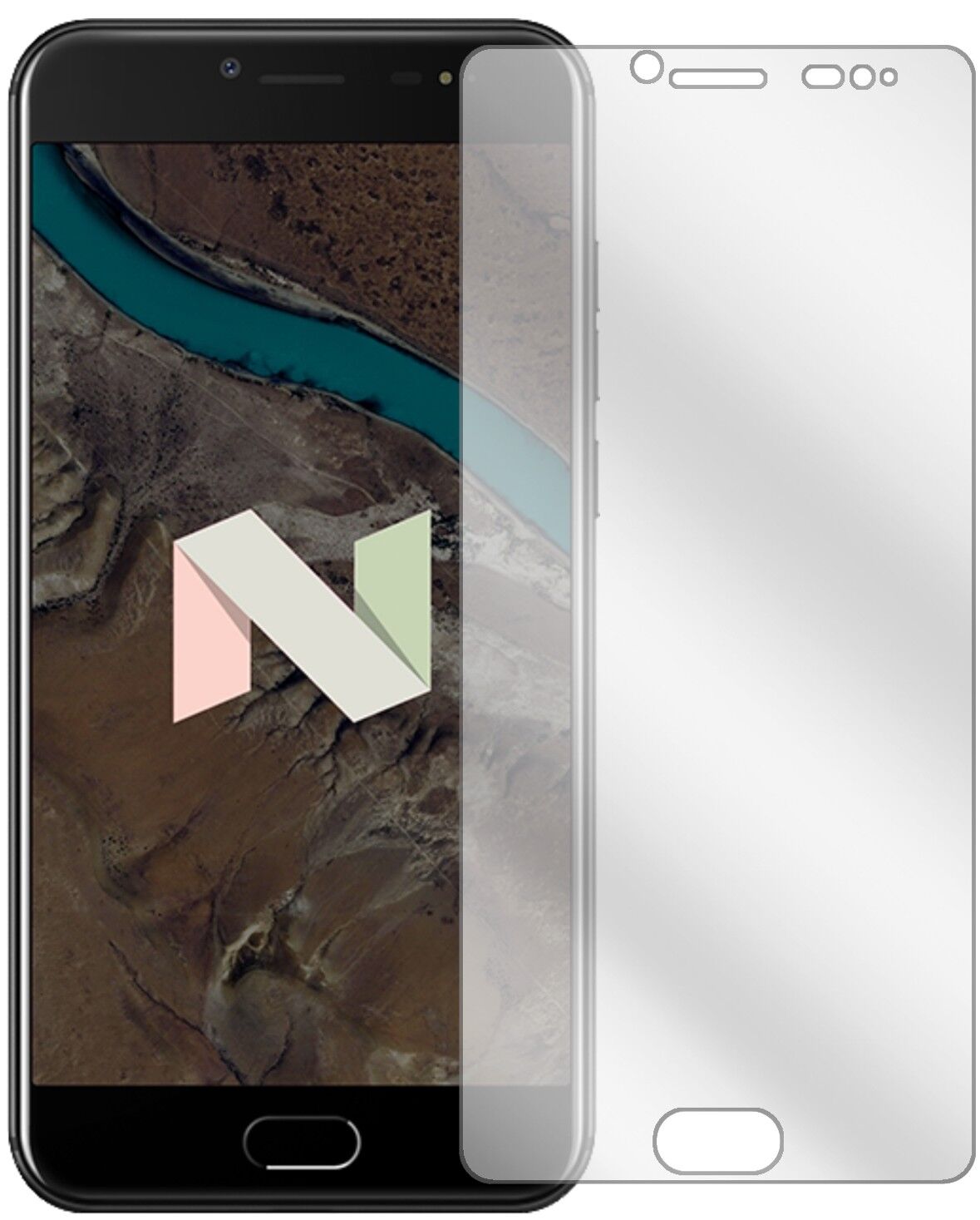 Klare Displayschutzfolie von dipos passend für Ulefone T1 Premium, präziser Zuschnitt und blasenfrei montiert