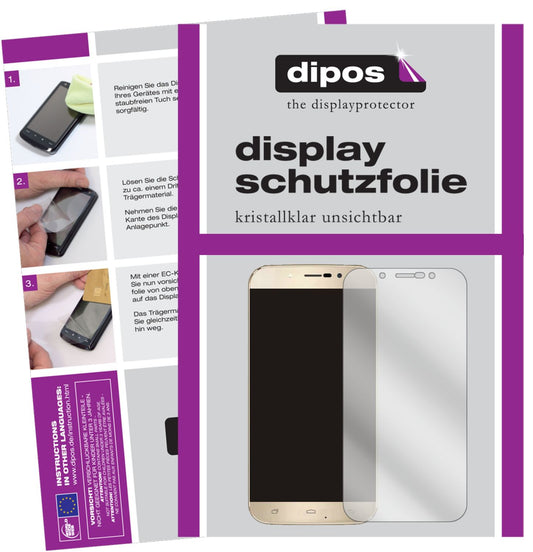 Klare Displayschutzfolie von dipos passend für Umidigi Rome X, präziser Zuschnitt und blasenfrei montiert