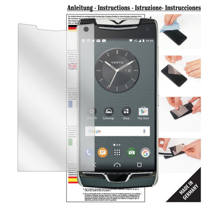 Klare Displayschutzfolie von dipos passend für Vertu Constellation (2017), präziser Zuschnitt und blasenfrei montiert