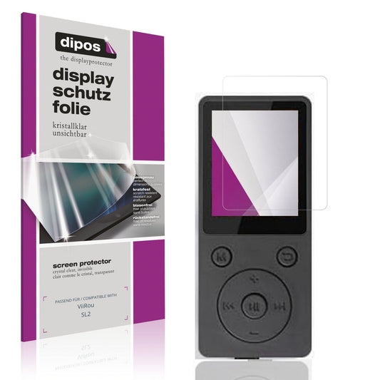Klare Displayschutzfolie von dipos passend für ViiRou SL2, präziser Zuschnitt und blasenfrei montiert