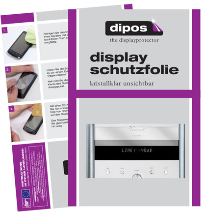 Klare Displayschutzfolie von dipos passend für Vincent SV-238 MK, präziser Zuschnitt und blasenfrei montiert