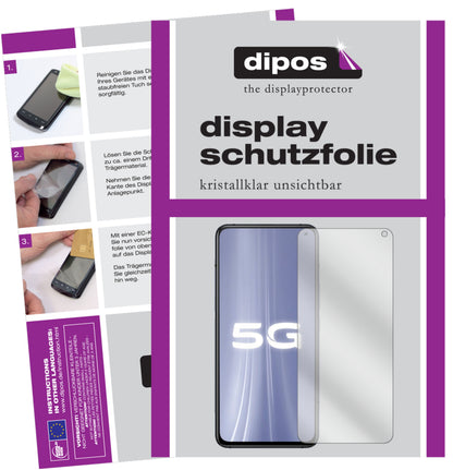 Klare Displayschutzfolie von dipos passend für Vivo iQOO 3 5G, präziser Zuschnitt und blasenfrei montiert