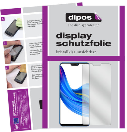 Klare Displayschutzfolie von dipos passend für VIVO Z1, präziser Zuschnitt und blasenfrei montiert