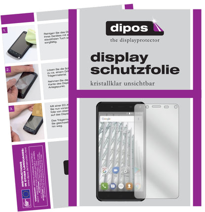 Klare Displayschutzfolie von dipos passend für Walton Primo HM4i, präziser Zuschnitt und blasenfrei montiert