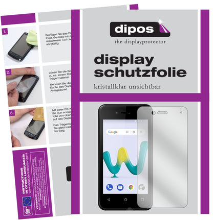 Klare Displayschutzfolie von dipos passend für Wiko Sunny 3 Mini, präziser Zuschnitt und blasenfrei montiert