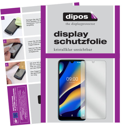 Klare Displayschutzfolie von dipos passend für Wiko View 3 Lite, präziser Zuschnitt und blasenfrei montiert