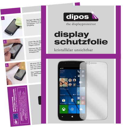 Klare Displayschutzfolie von dipos passend für Wileyfox Pro, präziser Zuschnitt und blasenfrei montiert