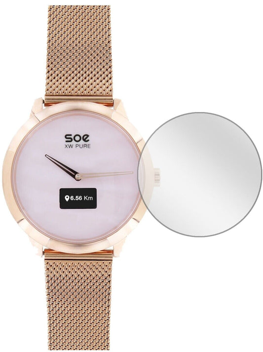 Klare Displayschutzfolie von dipos passend für X-WATCH SOE XW Pure, präziser Zuschnitt und blasenfrei montiert