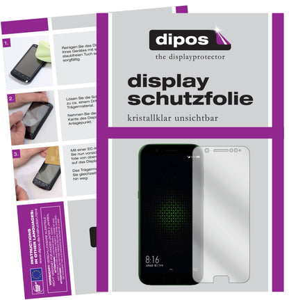 Klare Displayschutzfolie von dipos passend für Xiaomi Black Shark, präziser Zuschnitt und blasenfrei montiert